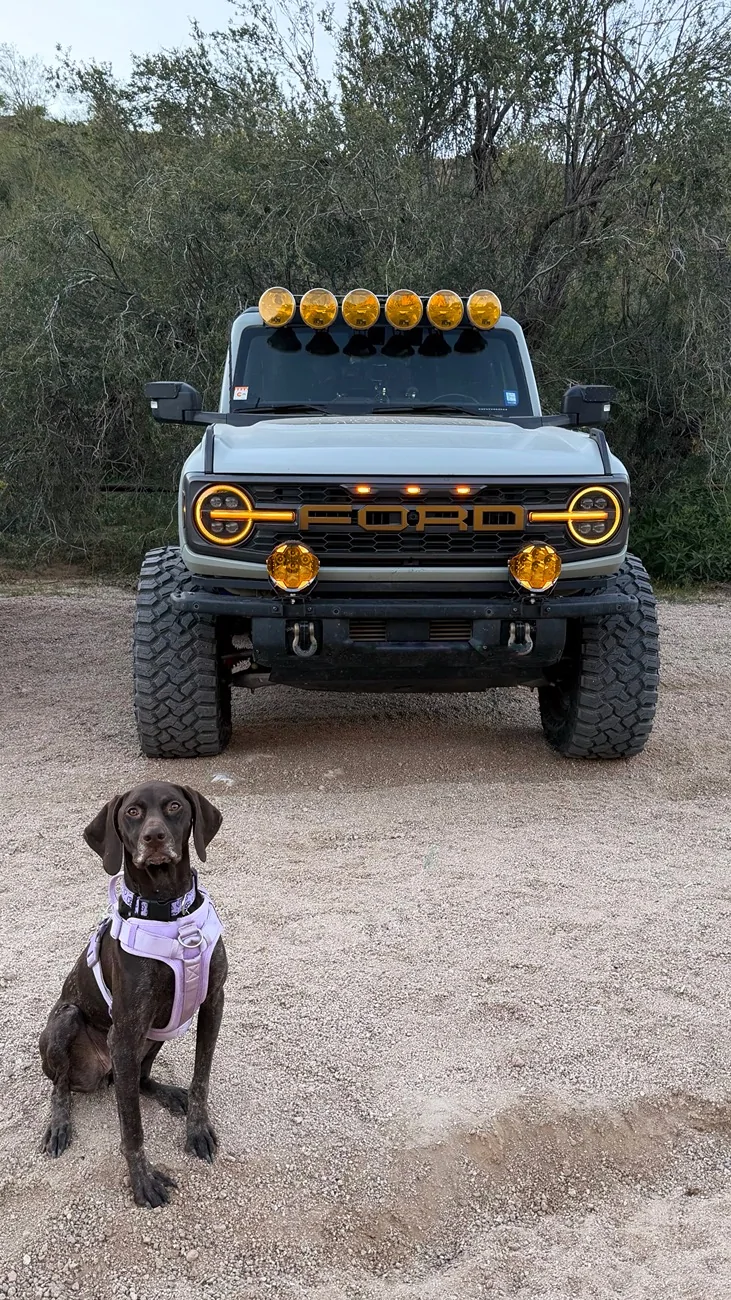 Ford Bronco Installed Suparee Helm 7 lights on front bumper (install video & review) IMG_2475