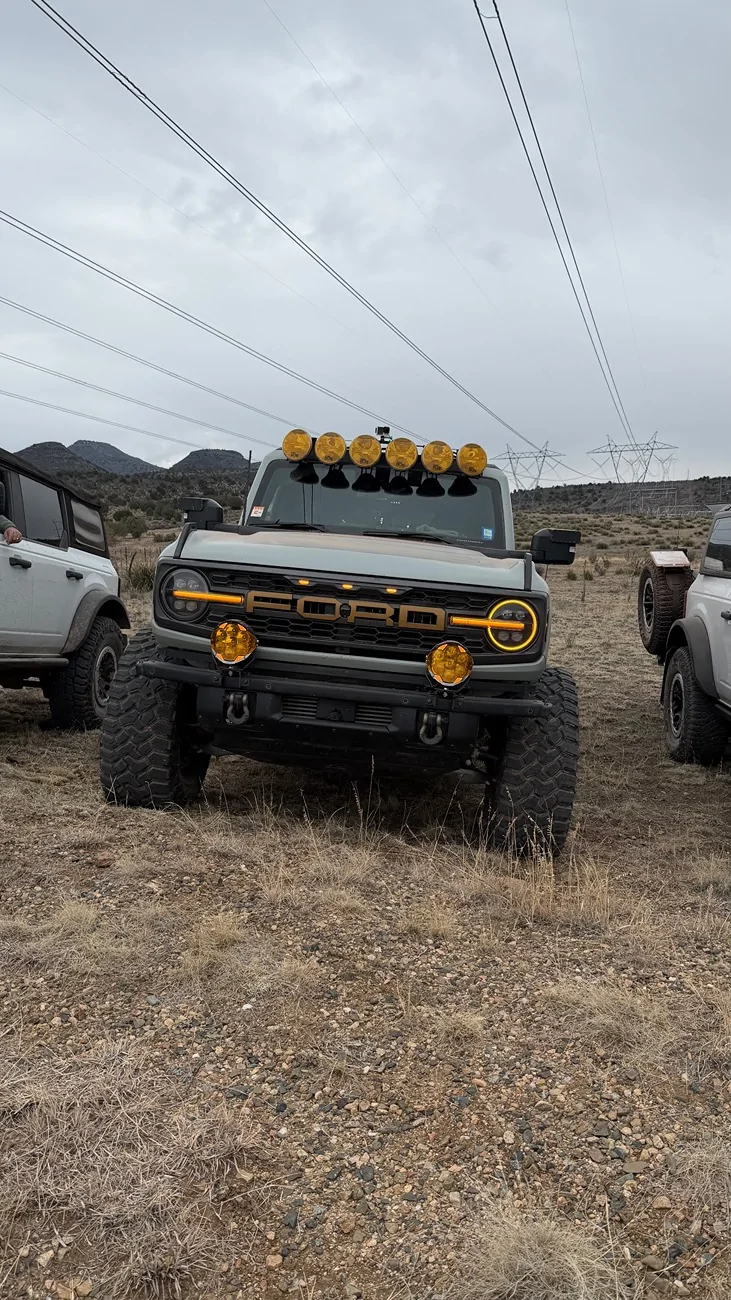 Ford Bronco Installed Suparee Helm 7 lights on front bumper (install video & review) IMG_2592
