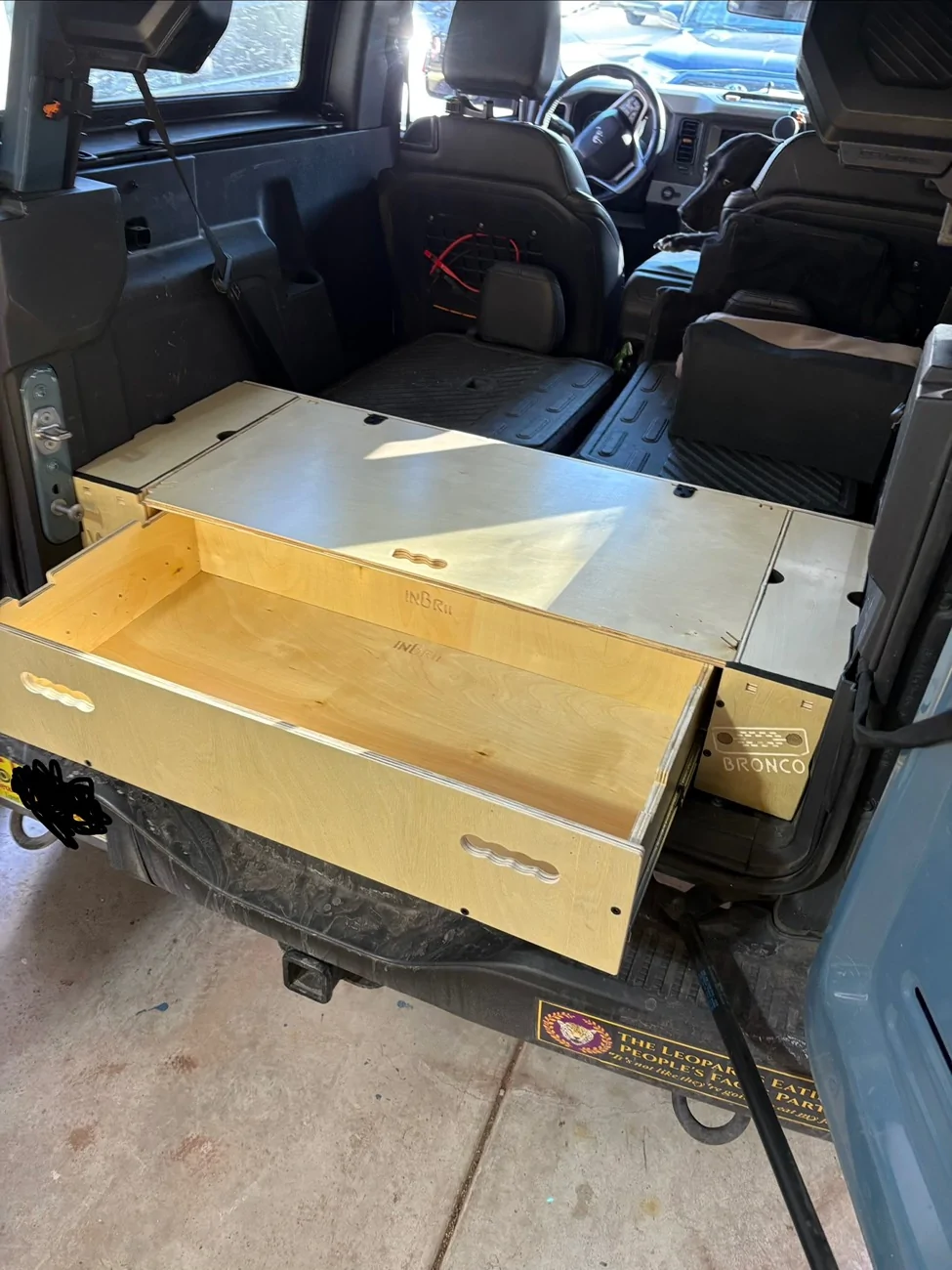 Ford Bronco Wheels & Feels drawer storage system install on a 2024 2 Door IMG_2508