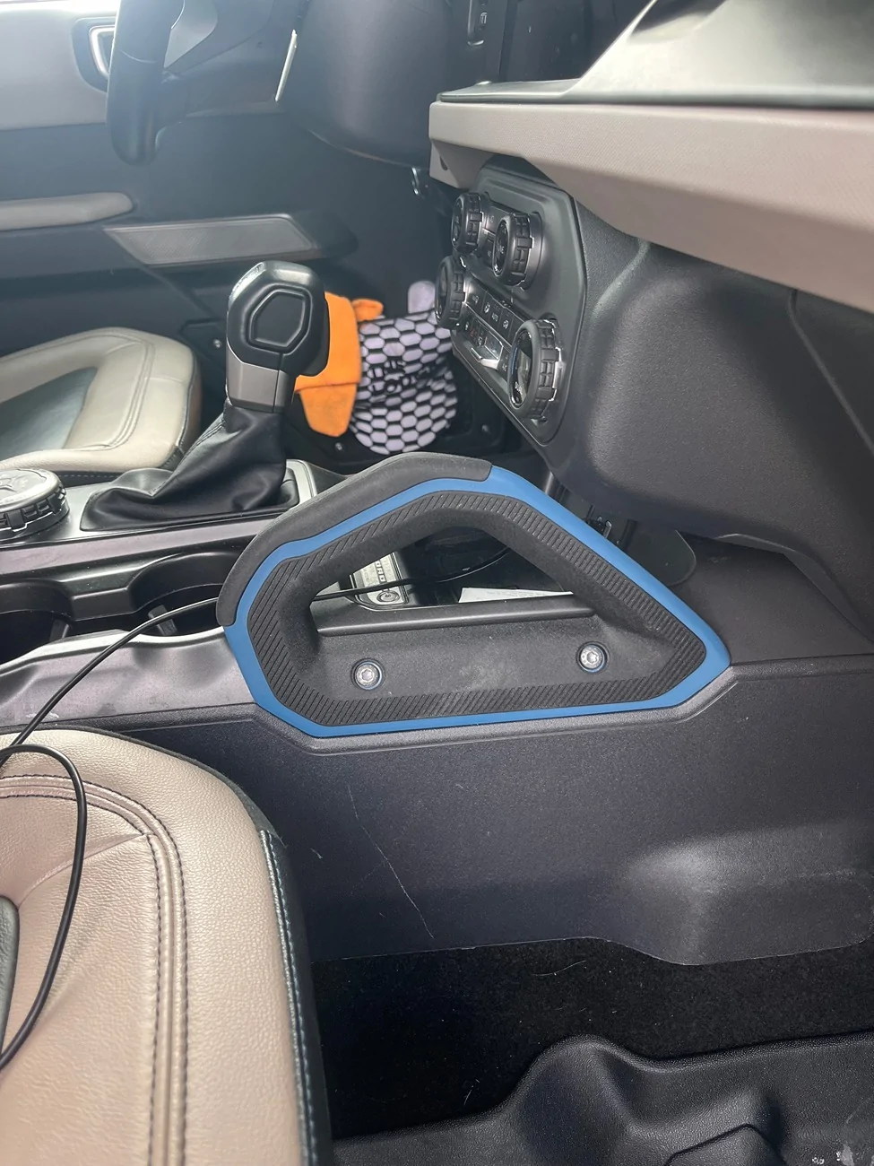 Ford Bronco OEM black/blue grab handles IMG_3748