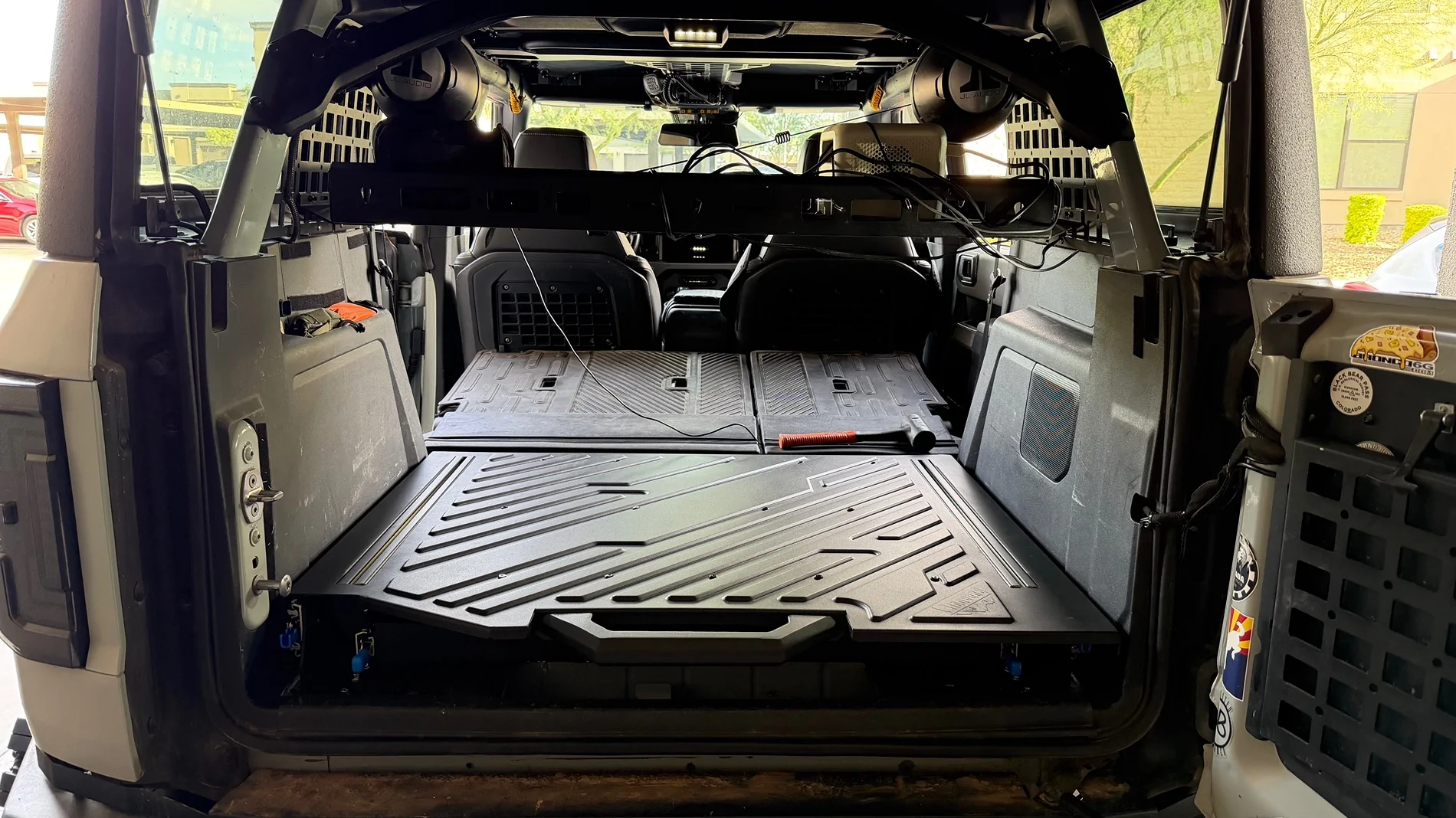 Ford Bronco Broaddict TrailDeck Slide out tailgate drawer system install IMG_2987