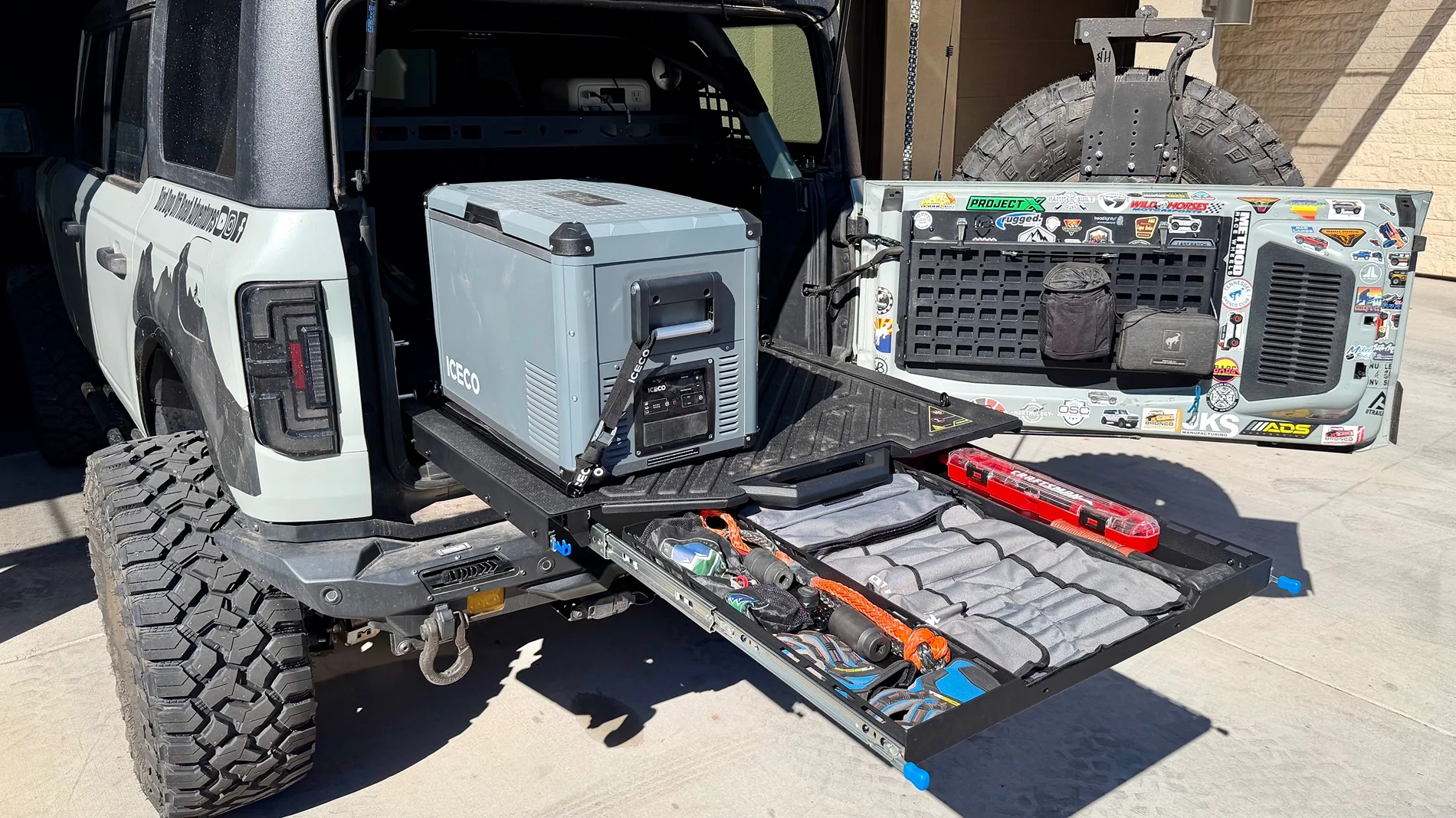 Ford Bronco Broaddict TrailDeck Slide out tailgate drawer system install IMG_3142