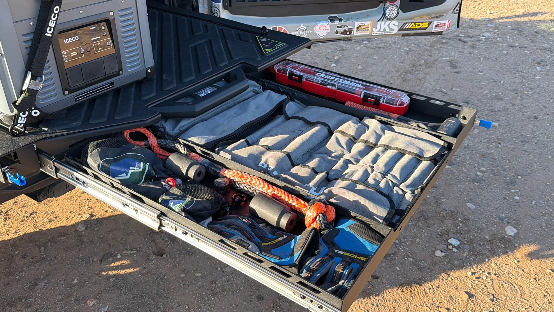 Ford Bronco Broaddict TrailDeck Slide out tailgate drawer system install IMG_3055