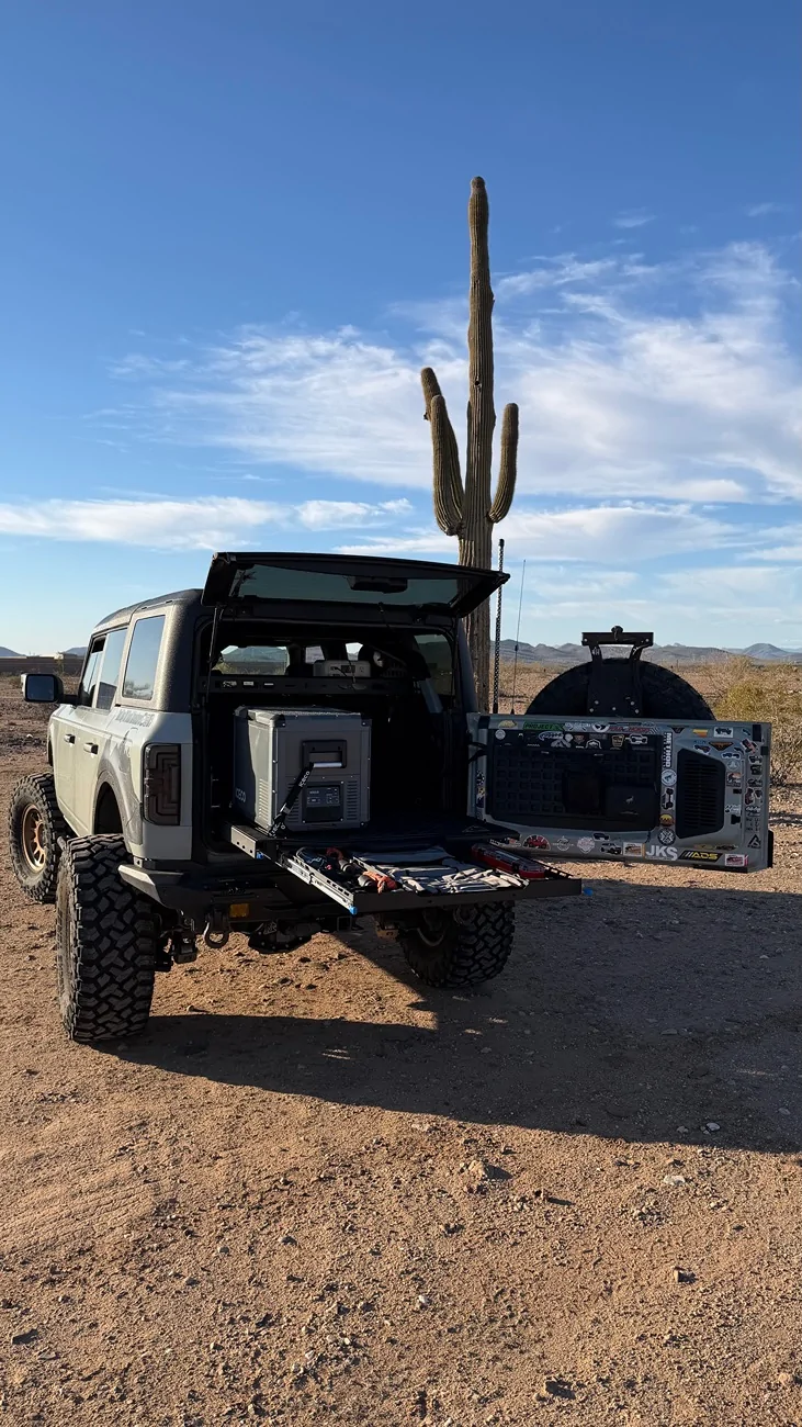 Ford Bronco Broaddict TrailDeck Slide out tailgate drawer system install IMG_3052