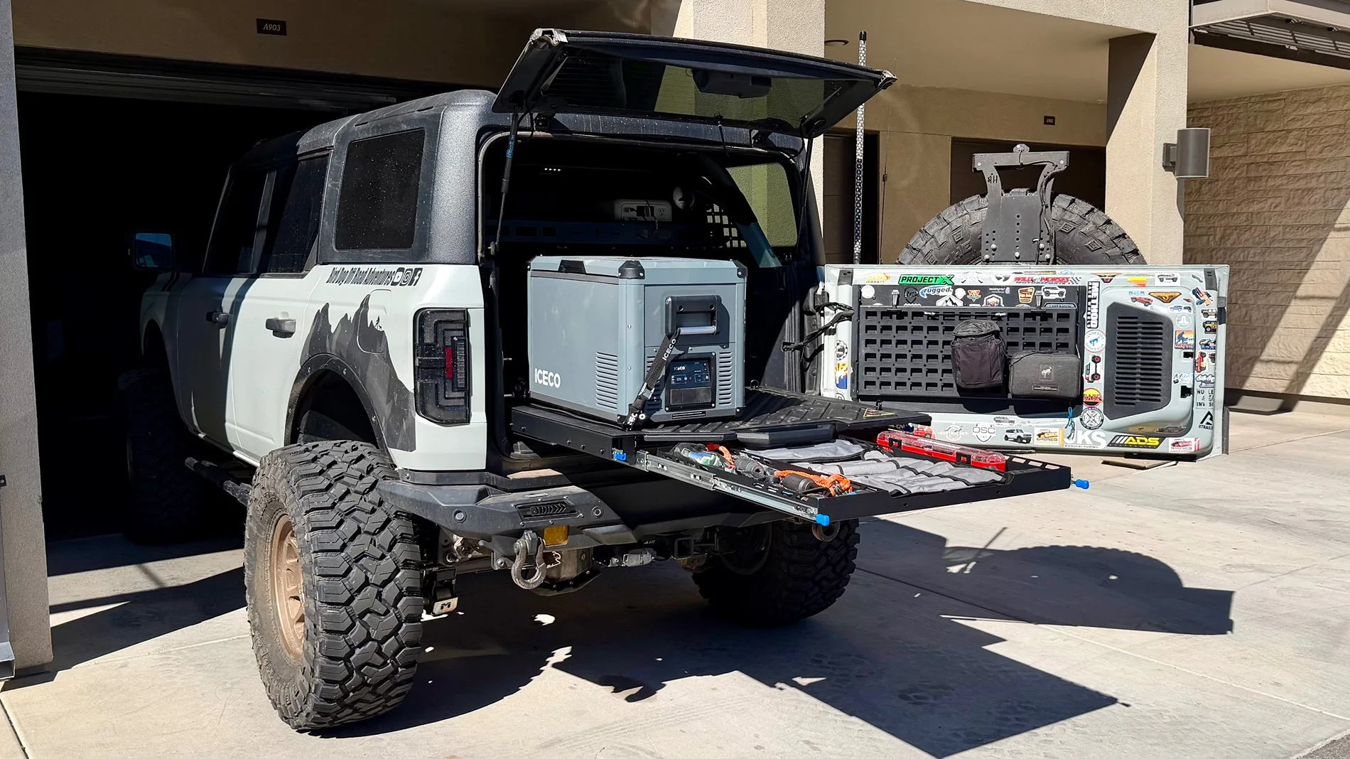Ford Bronco Broaddict TrailDeck Slide out tailgate drawer system install IMG_3137