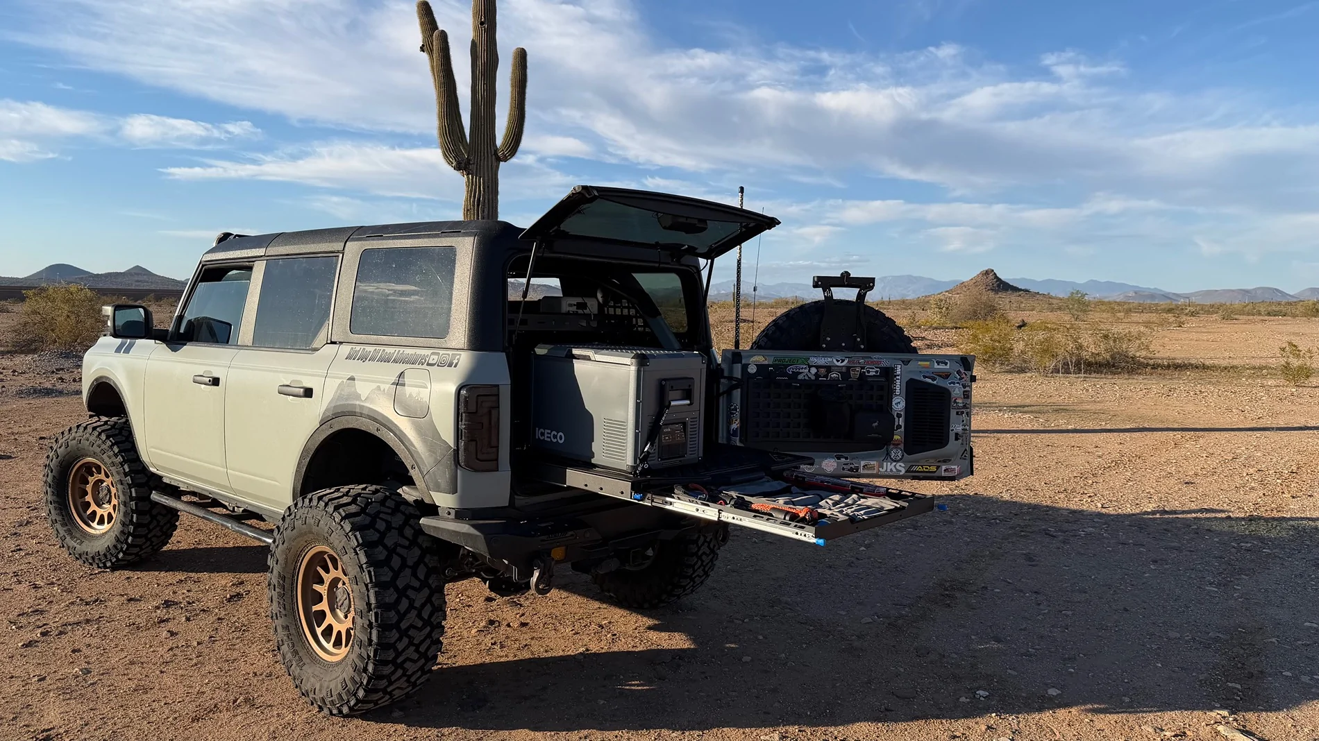 Ford Bronco Broaddict TrailDeck Slide out tailgate drawer system install IMG_3070