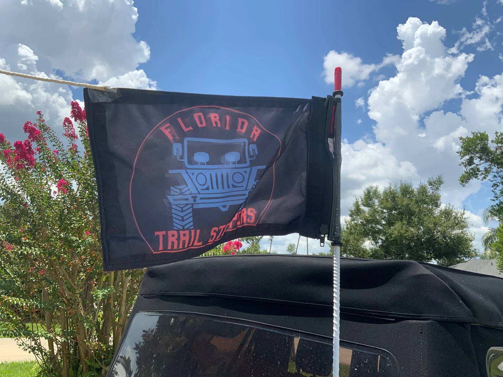Ford Bronco Flag mount for rear door hinges IMG_0404