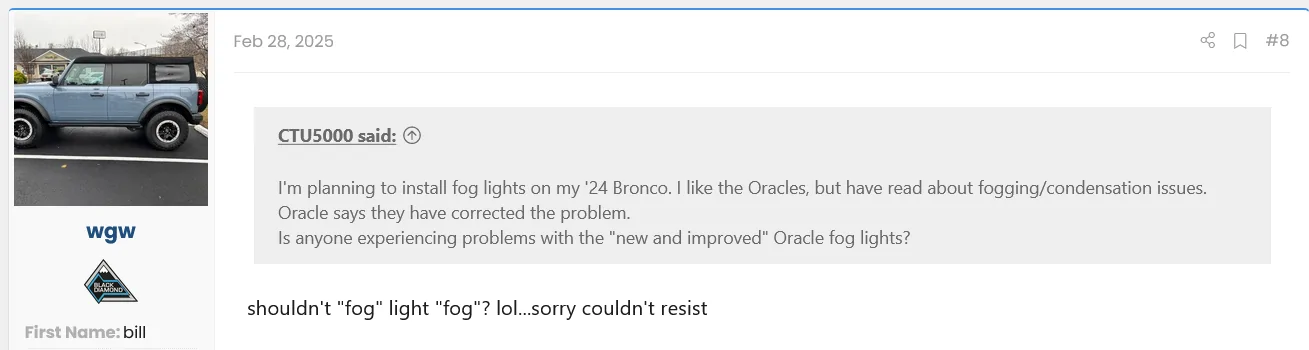 Ford Bronco Oracle Does Not stand Behind Their Foglamps 1770758592863-41