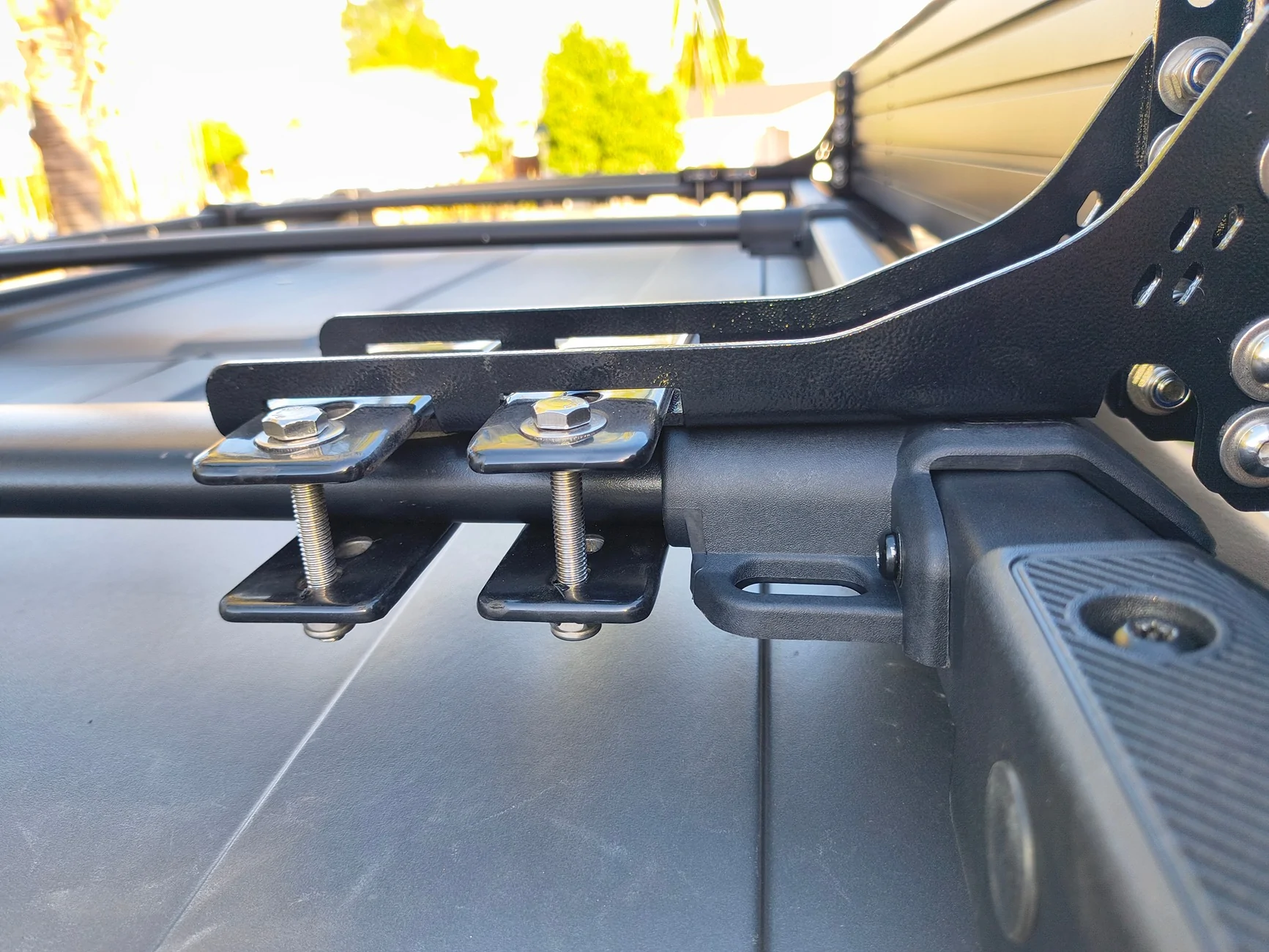 Ford Bronco 270 Awning on OEM style roof rack install IMG_20260211_161230304