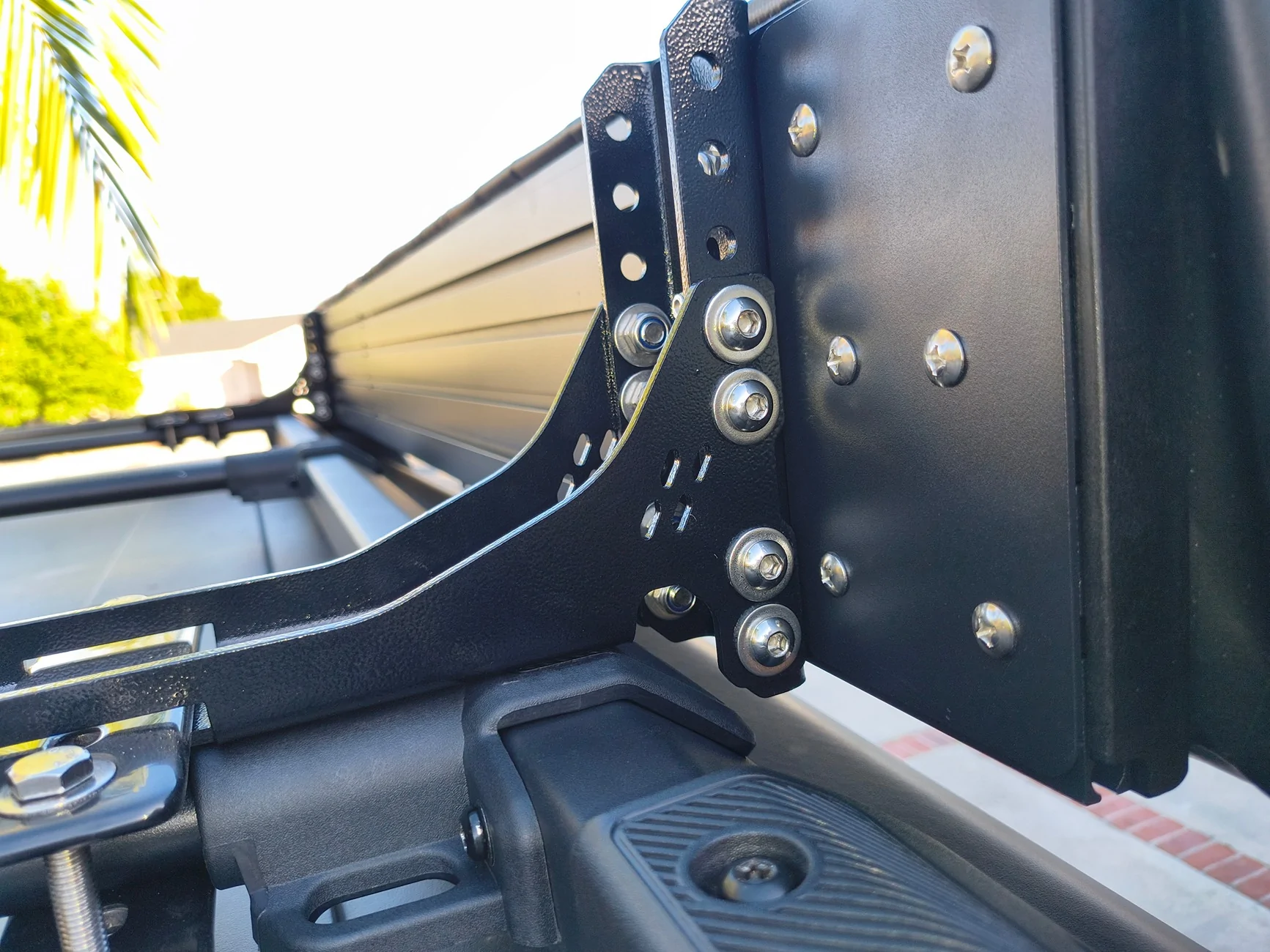 Ford Bronco 270 Awning on OEM style roof rack install IMG_20260211_161241578