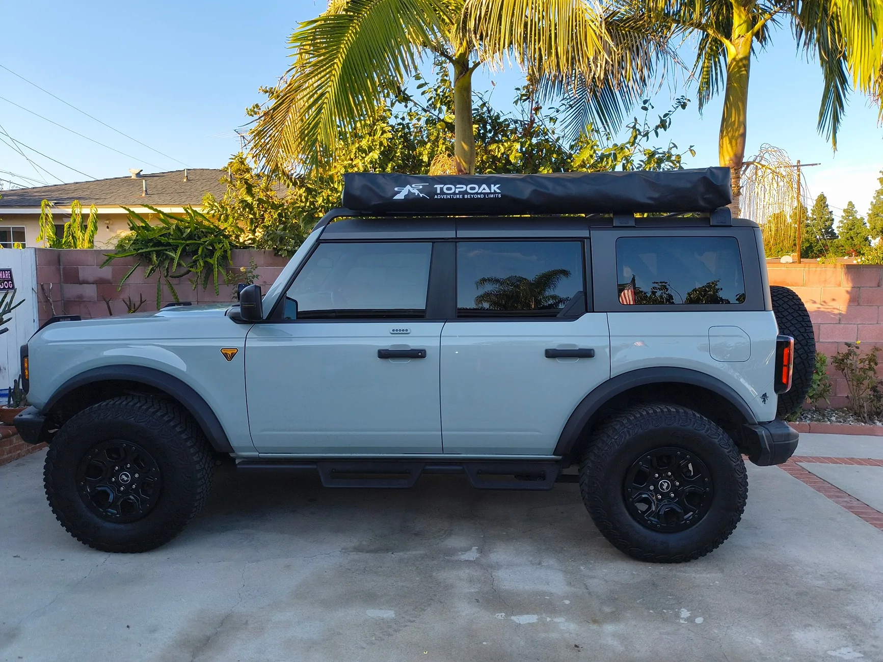 Ford Bronco 270 Awning on OEM style roof rack install IMG_20260211_161906251