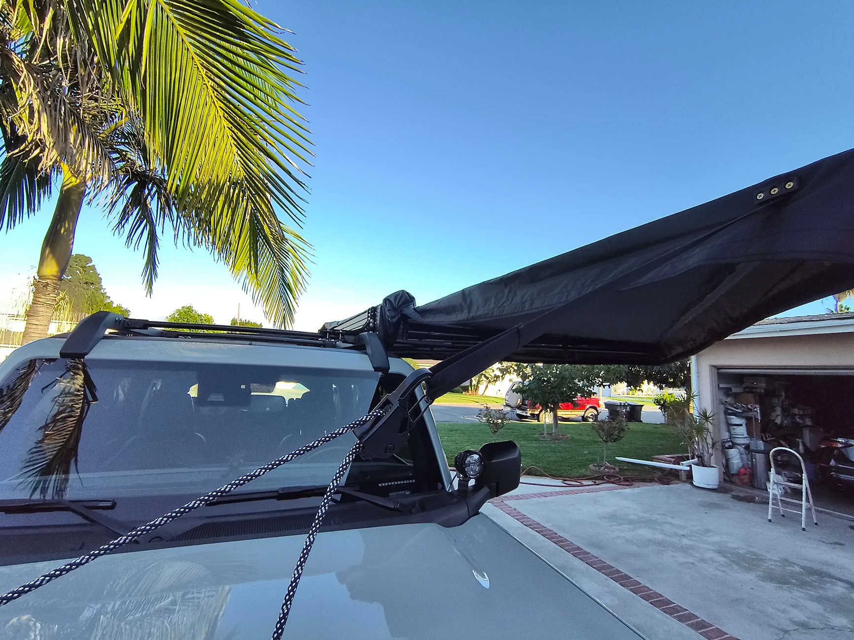 Ford Bronco 270 Awning on OEM style roof rack install IMG_20260211_163154666