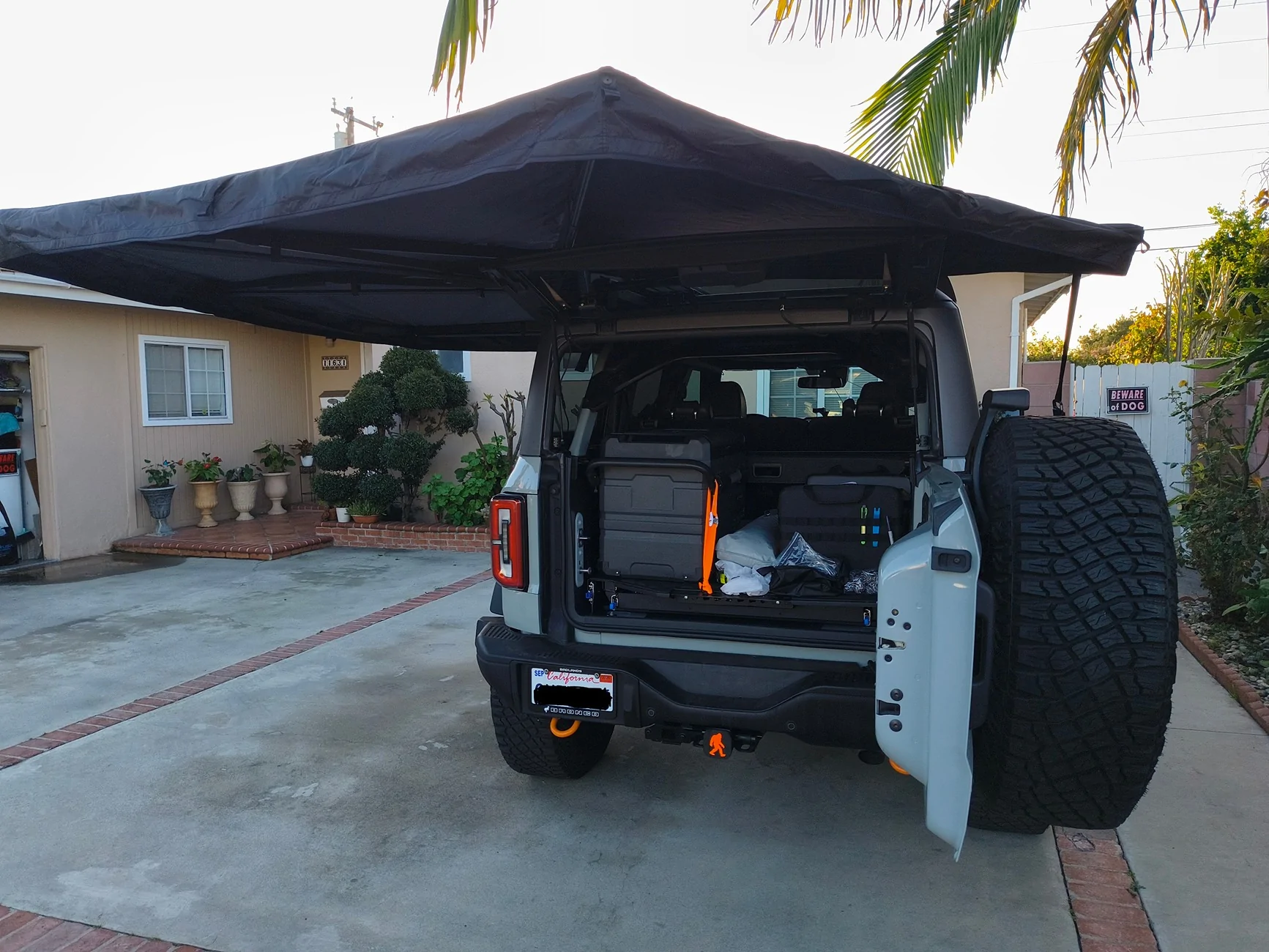 Ford Bronco 270 Awning on OEM style roof rack install IMG_20260211_163232315~2