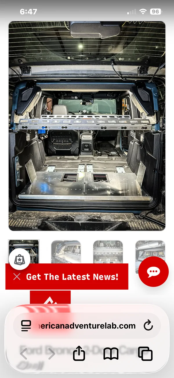 Ford Bronco 2 Door Cargo Area Enclosure Cover IMG_8142