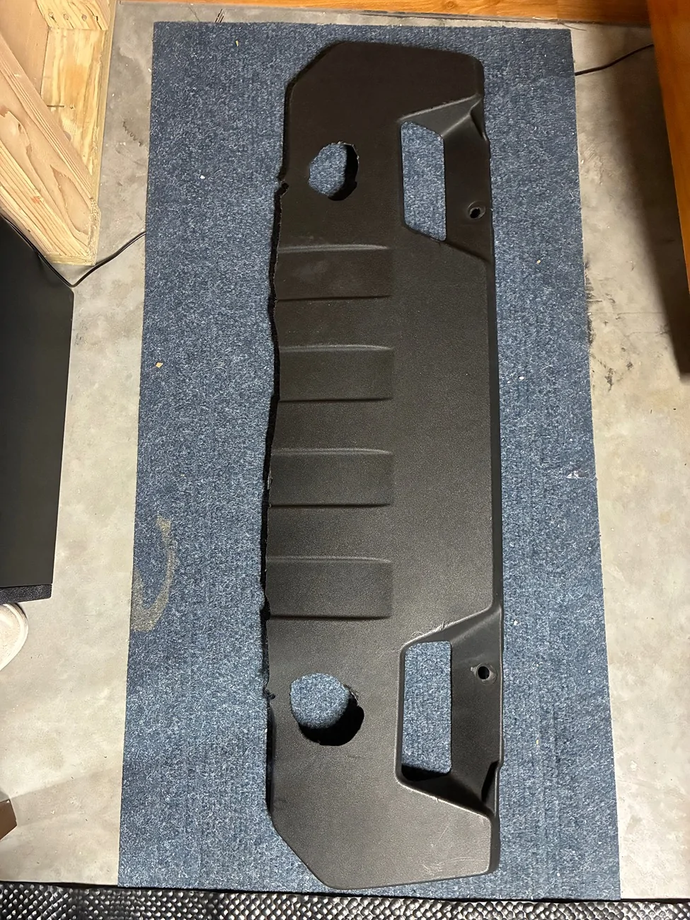 Ford Bronco OEM Steel bash plate modified to fit standard plastic bumper IMG_0500