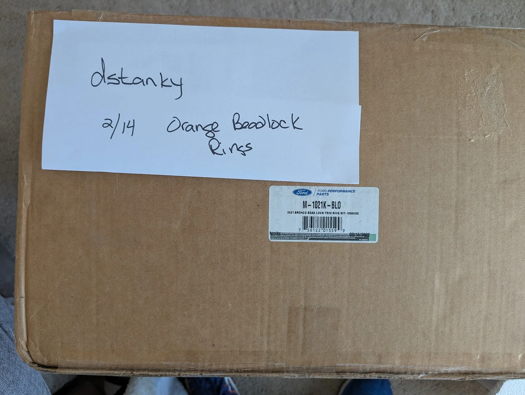 Ford Bronco FS or Trade - Ford performance orange beadlock rings PXL_20260214_162225839