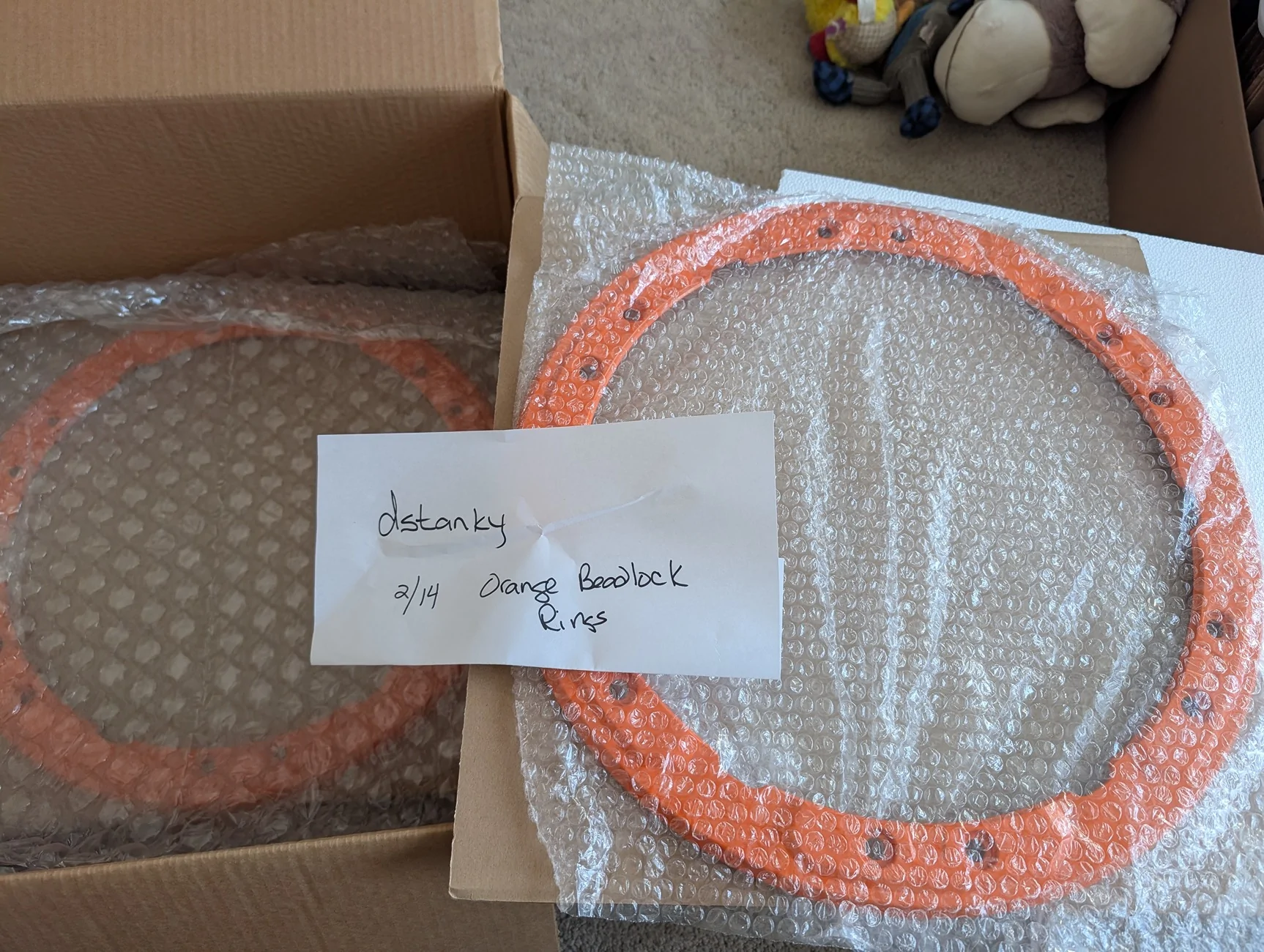 Ford Bronco FS or Trade - Ford performance orange beadlock rings PXL_20260214_162357808