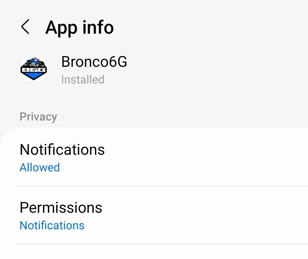 Ford Bronco 🤳 Bronco6G Android App Screenshot_20260215_085715_Settings