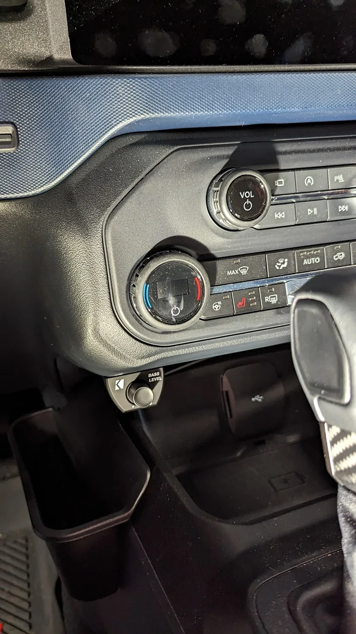 Ford Bronco Bass knob location for subs PXL_20240309_151452381