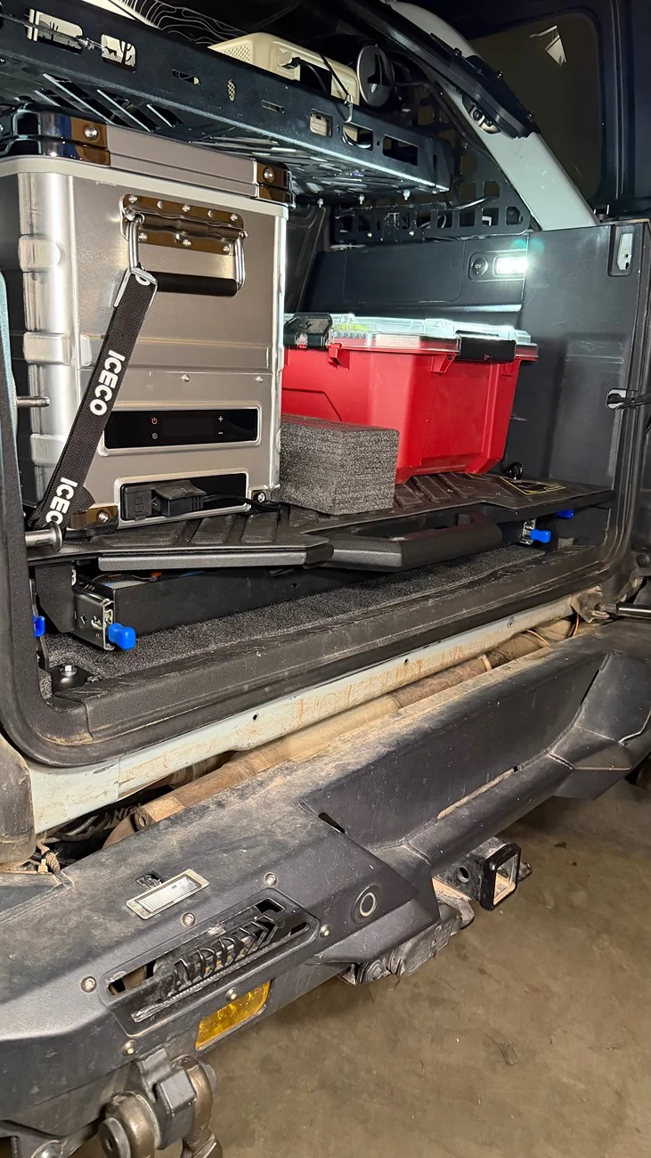 Ford Bronco Broaddict TrailDeck Slide out tailgate drawer system install IMG_3374