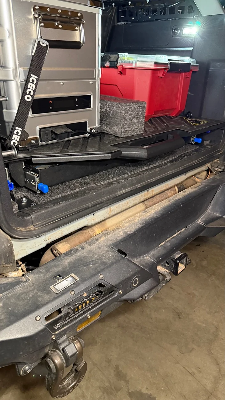Ford Bronco Broaddict TrailDeck Slide out tailgate drawer system install IMG_3373