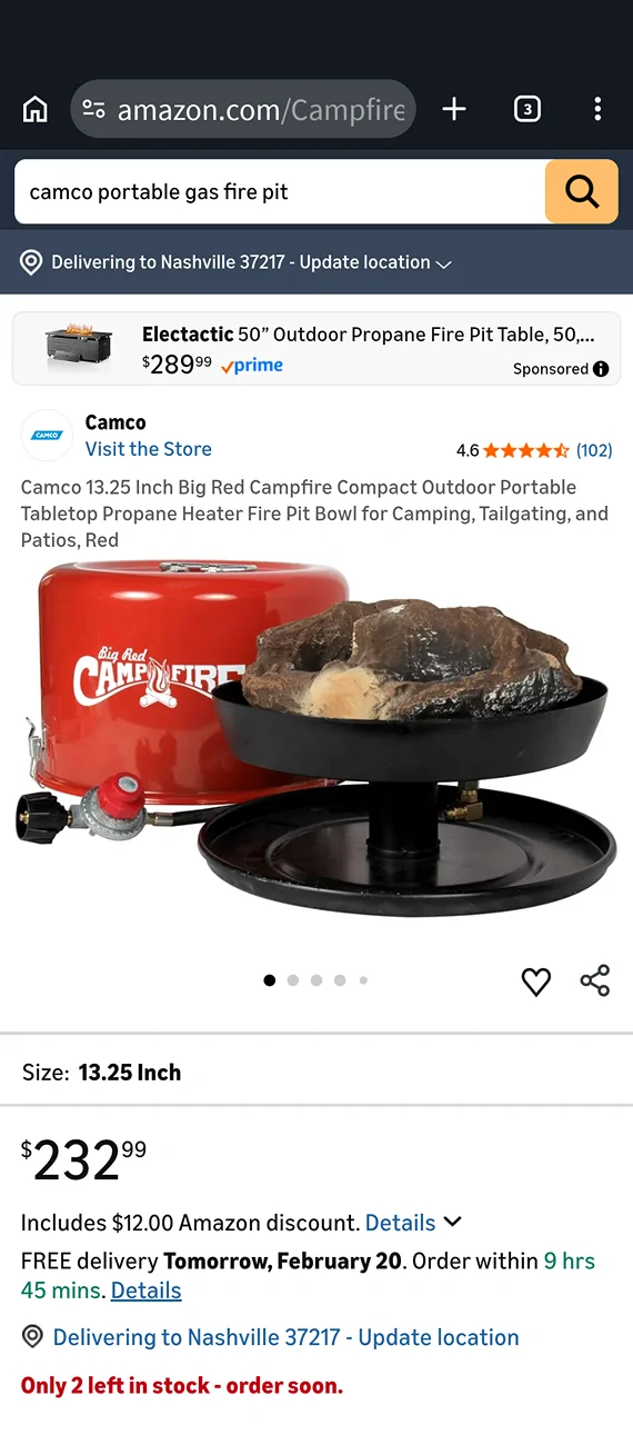 Ford Bronco Portable fire pit recommendations? Screenshot_20260219-061554
