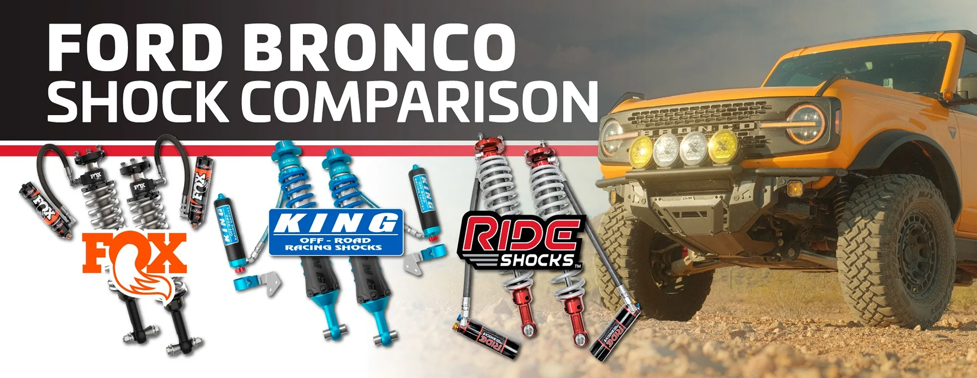 Ford Bronco Fox, King or Ride Shocks, how do they compare? bronco-shock-comparison-fox-king-rid