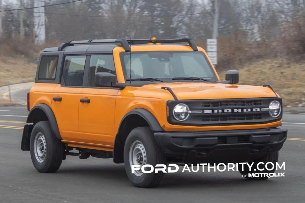 Ford Bronco 2027 Bronco adds Orange Fury color 2027-Ford-Bronco-Four-Door-Base-Orange-Fury-NL-First-Photos-February-2026-Exterior-003-1200x800