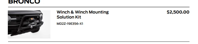 Ford Bronco Ford Performance Winch - Connecting the Dots 1610653978563