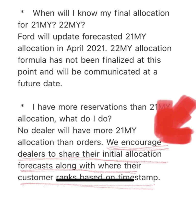 Ford Bronco Bronco team rep's email to dealer GM -- discussing reservations, order conversion, allocations 6EA1491D-AC8C-4DFA-86F5-FF89D1955AD6