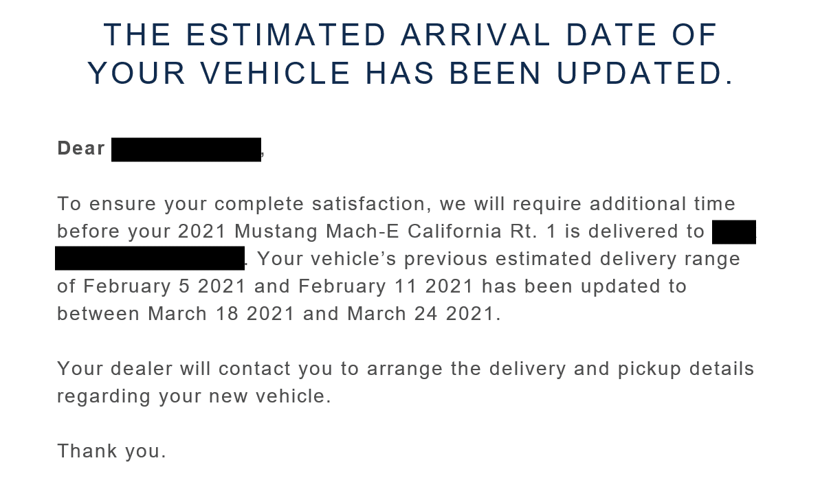 Ford Bronco Ford Ordering Email received today mache