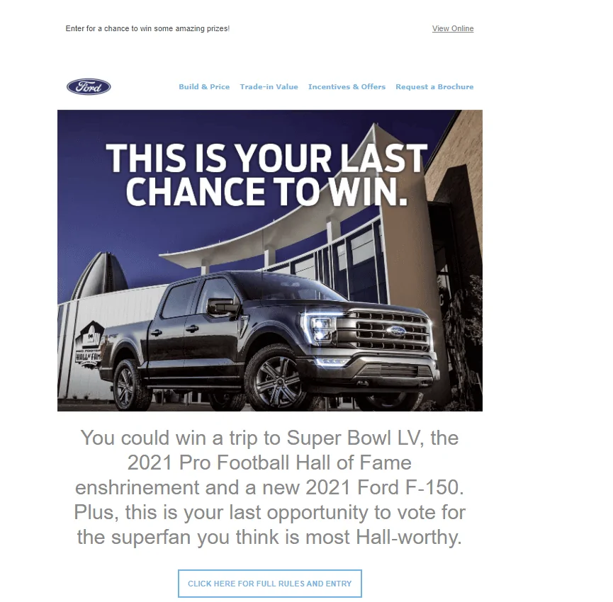 Ford Bronco Ford Ordering Email received today f150