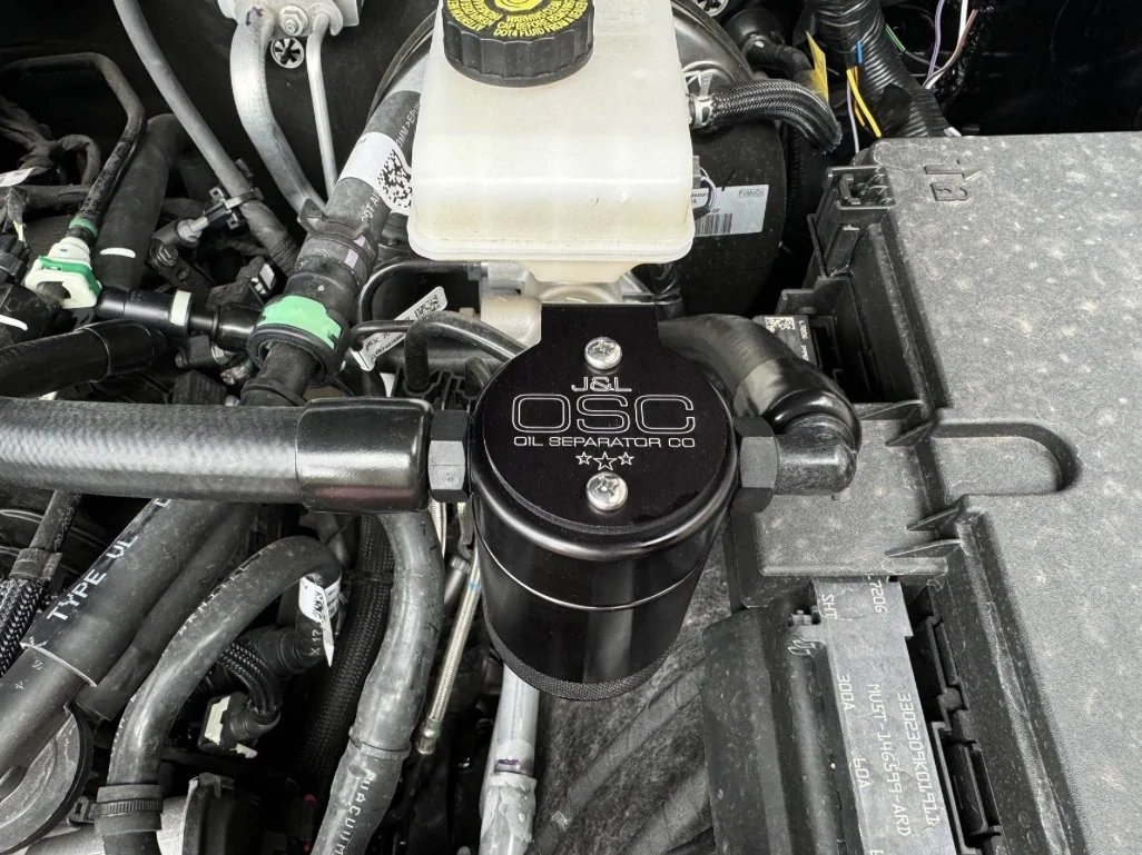 Ford Bronco J&L catch can with extended capacity canister IMG_1271
