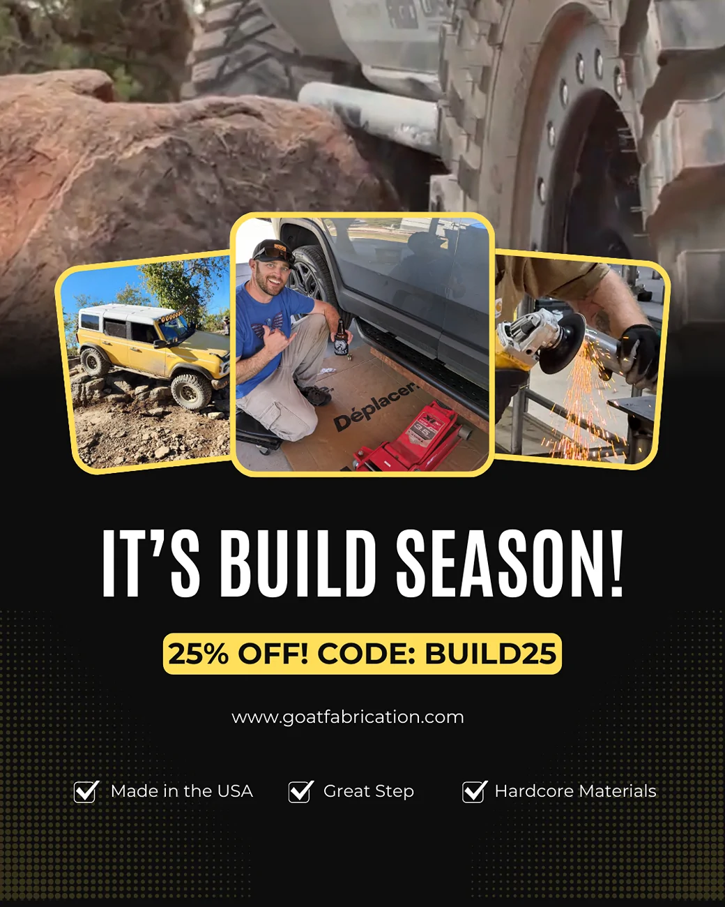 Ford Bronco GOAT FABRICATION BUILD SEASON SALE | 25% OFF + FREE SHIPPING! BuildSeasonBronco