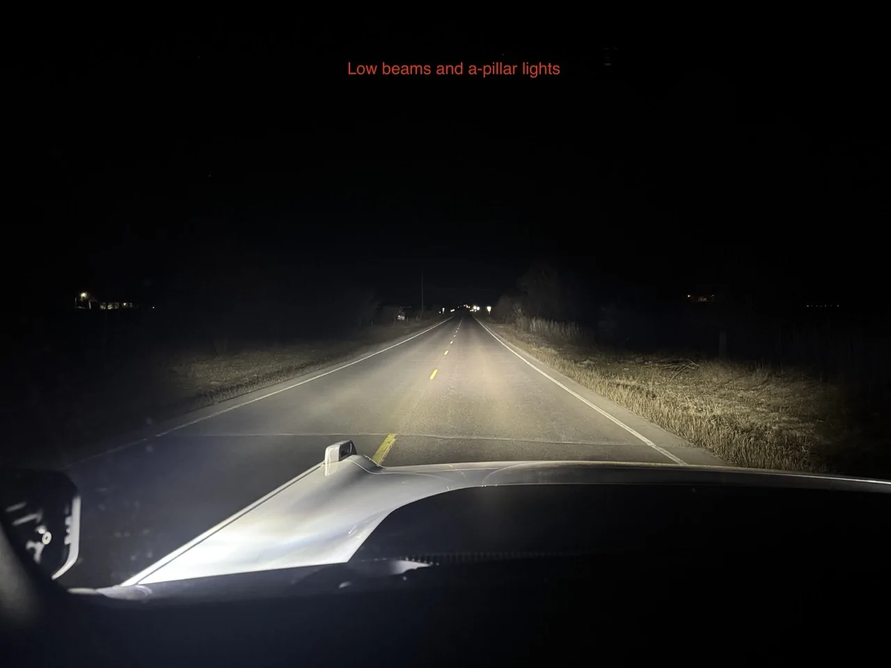 Ford Bronco Driving vs Spot Beam Pattern for A-pillar Lights IMG_5255 Larg