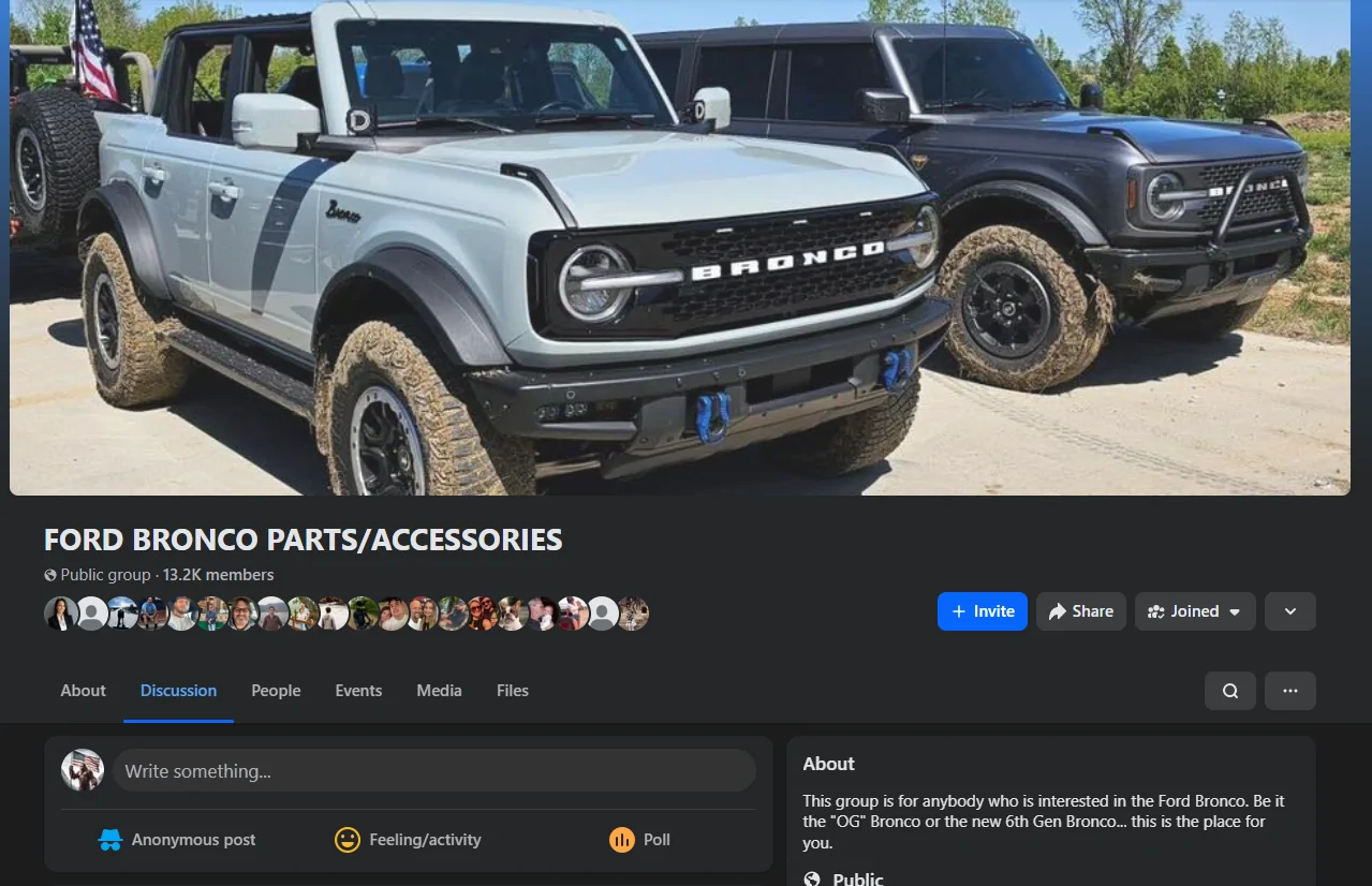 Ford Bronco Facebook Scam Pages Screenshot 2026-03-02 073242