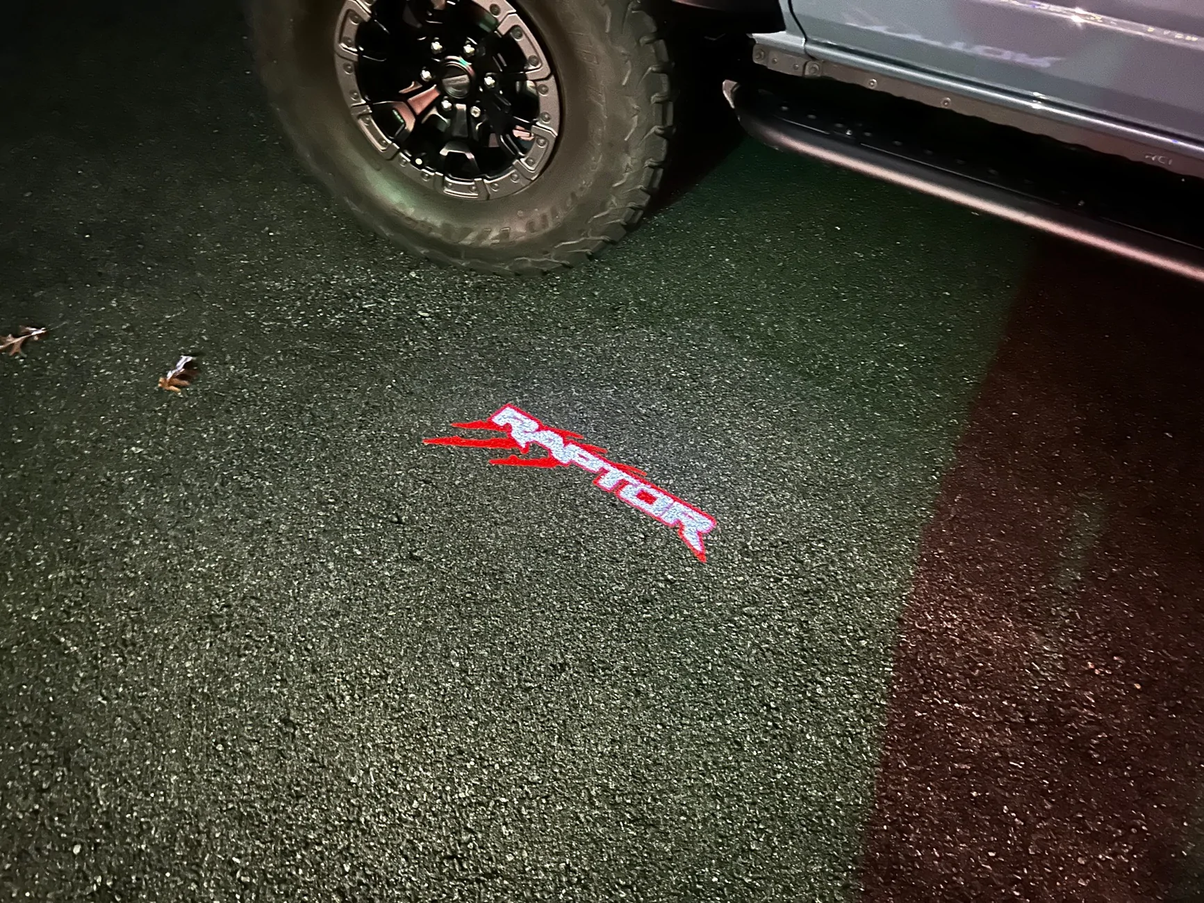 Ford Bronco Installed Puddle Lights IMG_1842
