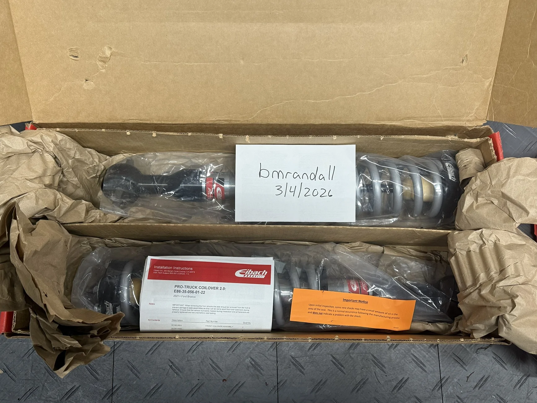 Ford Bronco Ford Bronco Eibach 2.0 Stage 2 Coilover Suspension Package-Lowered Price 20260304_185731227_iOS