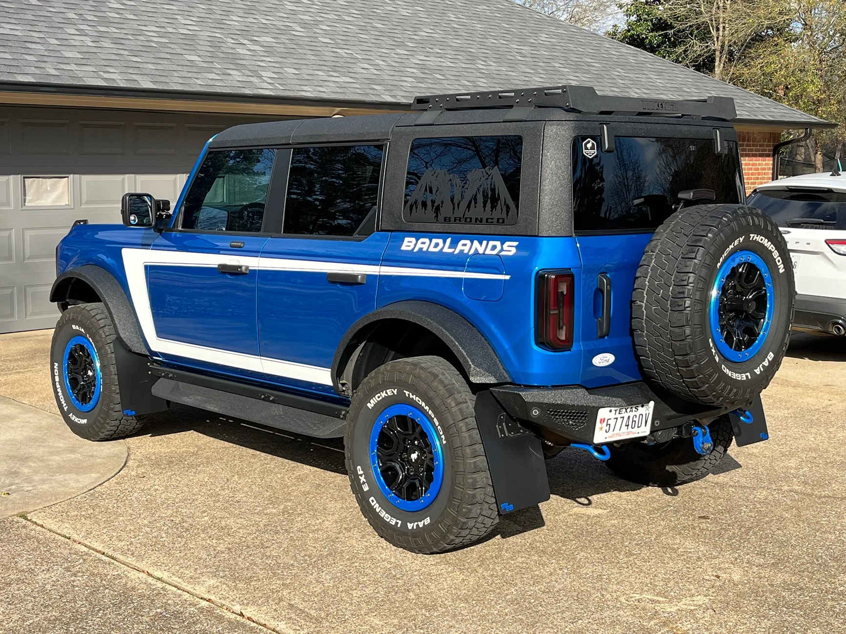 Ford Bronco Rear mudflaps with DV8 bumper IMG_7428