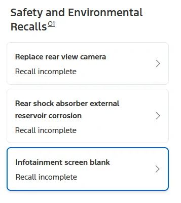 Ford Bronco Infotainment screen recall #26S09 (Infotainment Screen Blank) - 3/5/26 1772806686619-5u