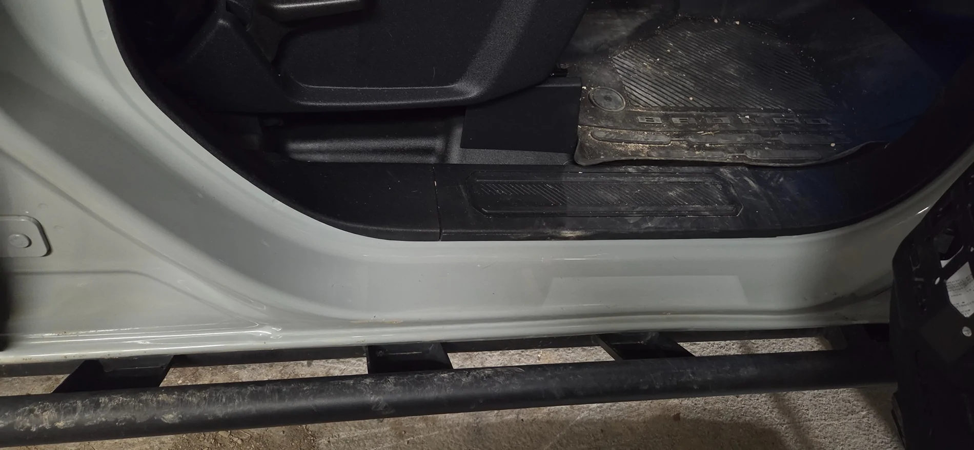 Ford Bronco Adding a step to DV8 rock guards 20260306_121339