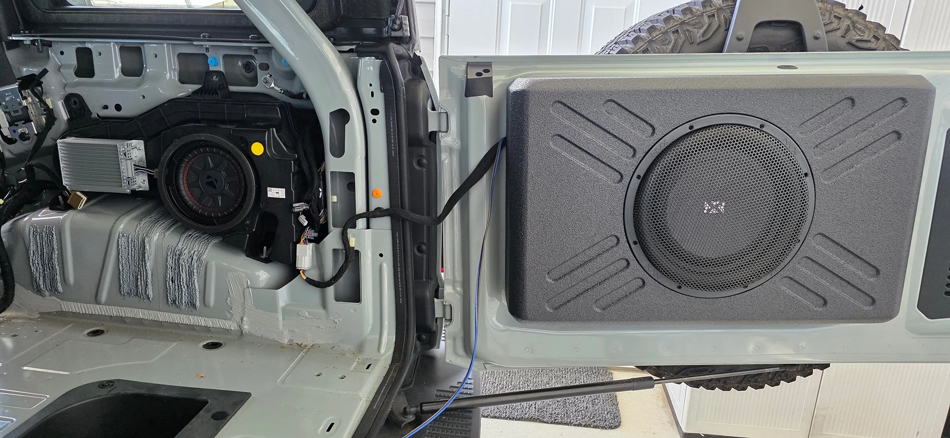 Ford Bronco NVX Tailgate Subwoofer, Amp, and LOC Install 20260307_095849_Original