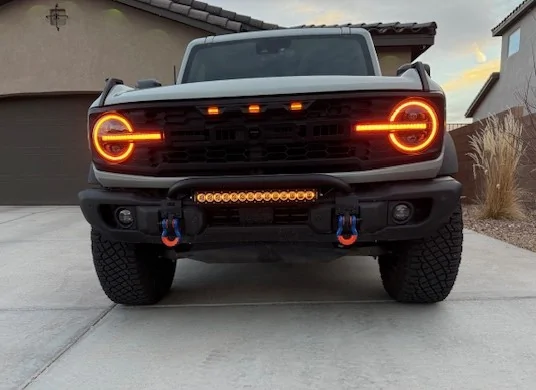 Ford Bronco The "Holy Grail" of Visibility: A Review of the IAG FMS Mini Bull Bar Trail View Light Mount FrntEnd