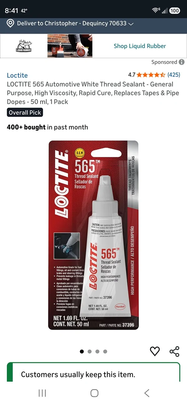 Ford Bronco Preferred thread sealant Screenshot_20260312_204147_Chrom