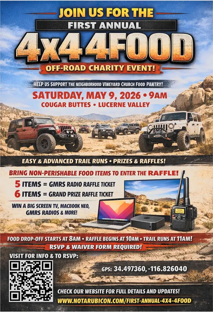 Ford Bronco [So.Cal] Off-Road Run & Food Drive Hosted By The NotARubicon 4x4 4FOOD