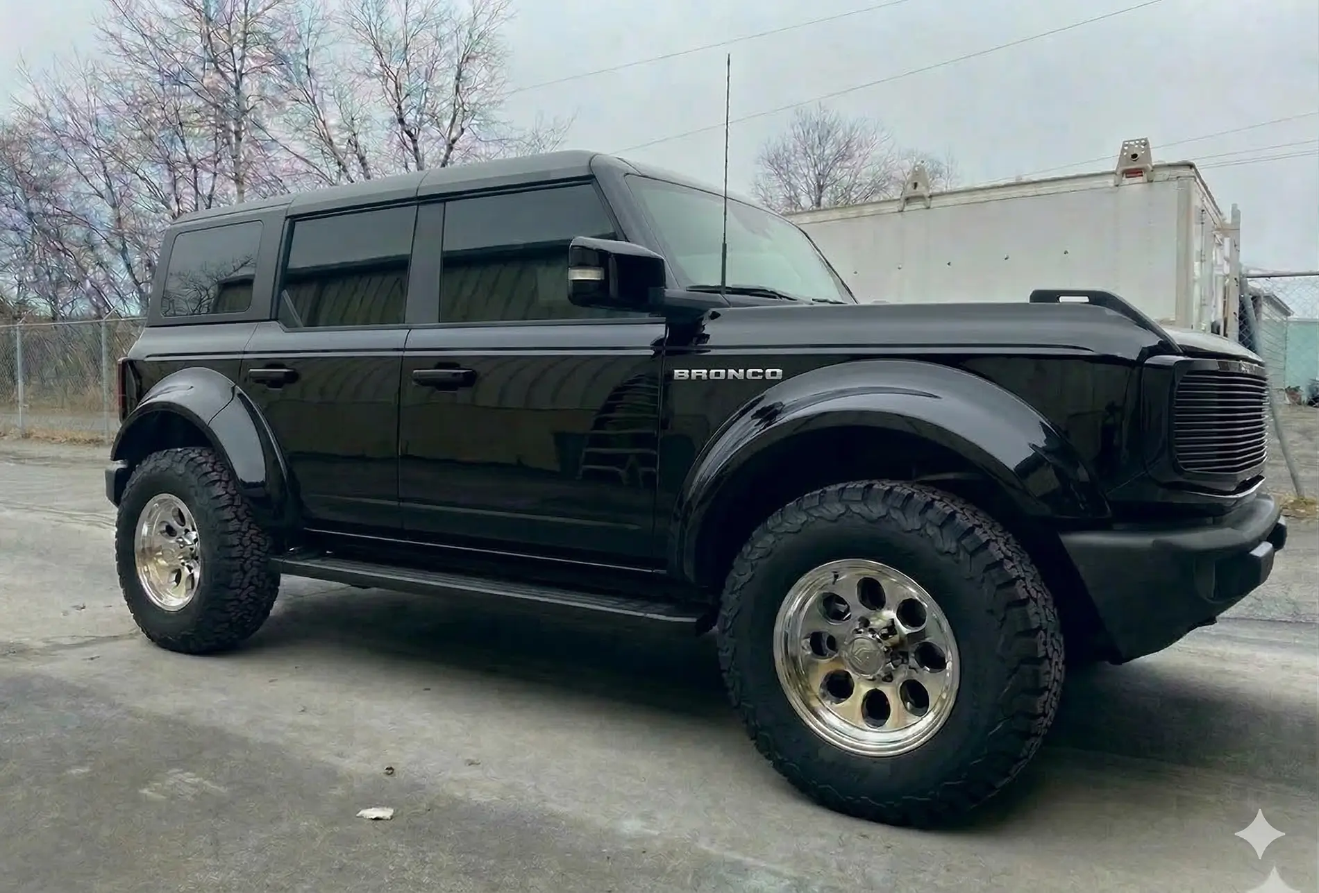Ford Bronco Retro Street Vibe: Gloss Black & Chrome. Yay or Nay? Gemini_Generated_Image_o4i04eo4i04eo4i0