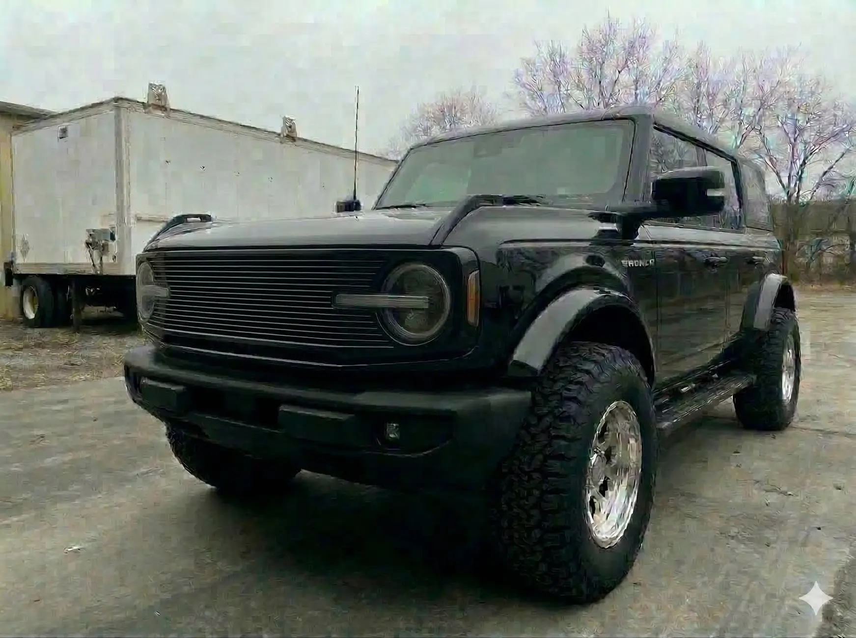 Ford Bronco Retro Street Vibe: Gloss Black & Chrome. Yay or Nay? Gemini_Generated_Image_n1rj3en1rj3en1rj