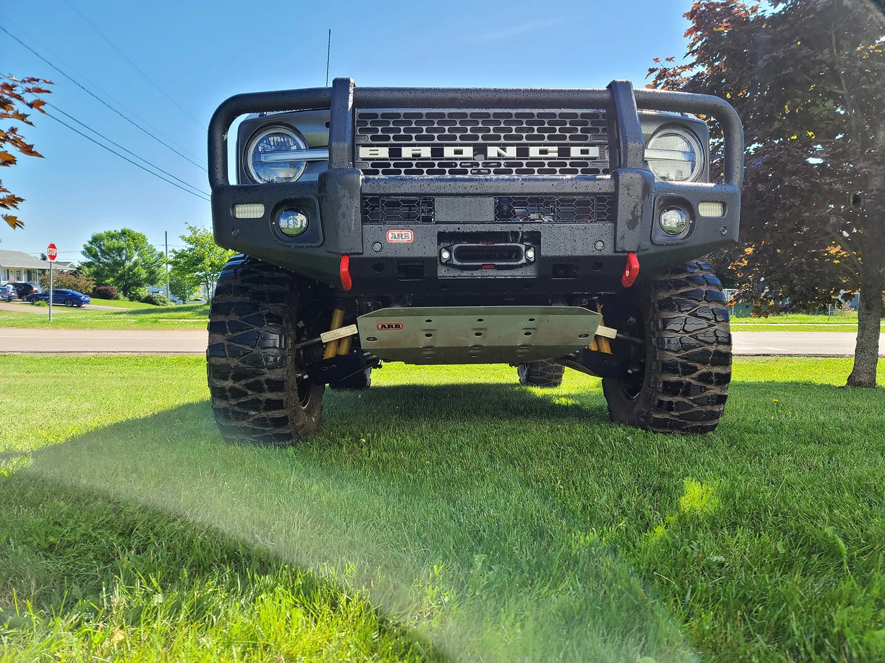 Ford Bronco Pics of your front bumper and winch set up Bronco on 35s_4
