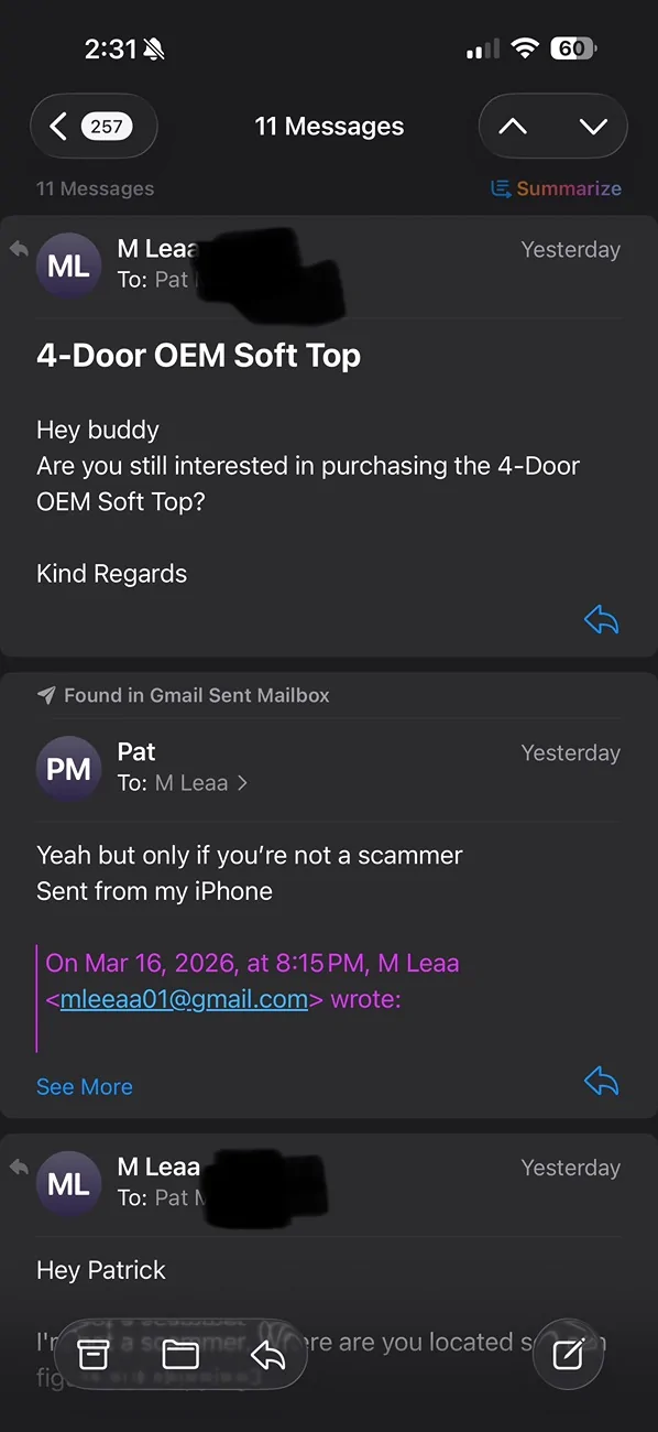 Ford Bronco Scammers are getting out of hand IMG_1877