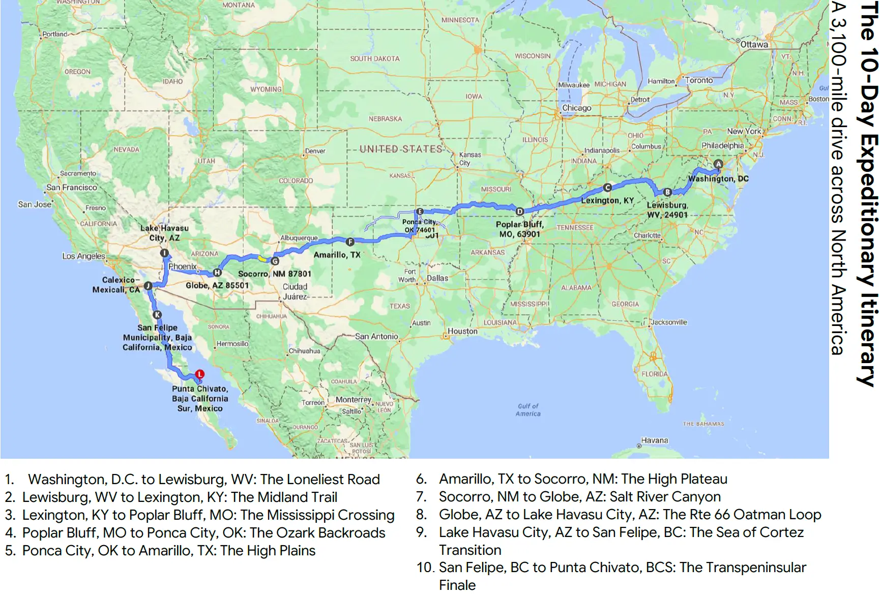 Ford Bronco Cross-Country to Baja: The Good, the Bad and the Ugly The 10-Day Expeditionary Itinerary